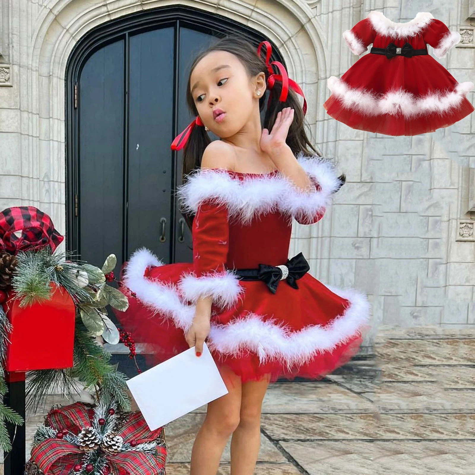 Steken Uil scherm Kerst Jurk Outfits 1 7 Jaar Peuter Baby Kids Meisjes Jurk Christmas Party  Kostuums Winter Warm Fleece Lange Mouwen jurken| | - AliExpress