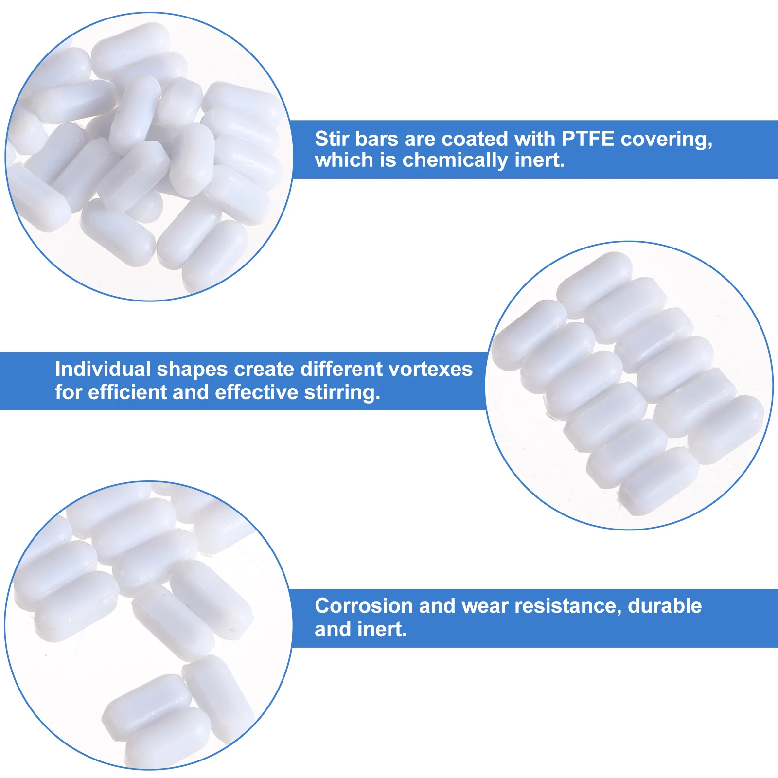 실험실 플레이트 교반 자석 교반기, 화학 실용적인 액세서리 스틱, Ptfe Diy 화이트