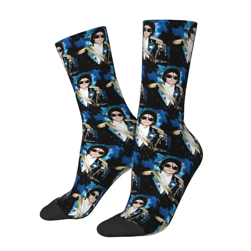 Michael 1984 Grammys Jackson Pop Art Portrait Socks Harajuku Stockings All Season Long Socks Accessories for Unisex Gifts