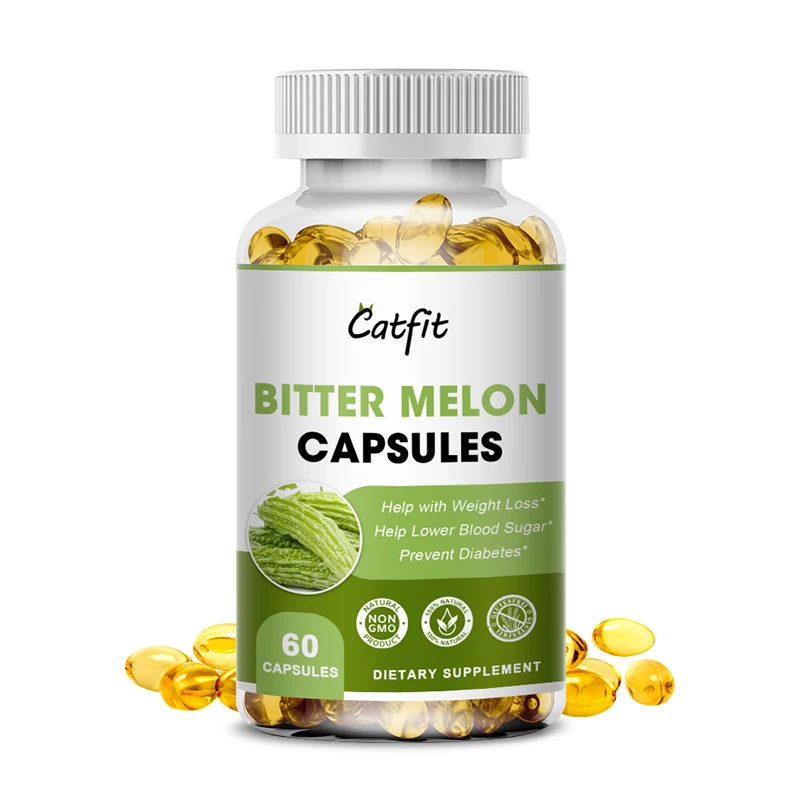 

Catfit Bitter Melon Extract Capsules Multivitamin Nutrition Dietary Complex Supplement Heart Brain Bone Health Blood Circulation