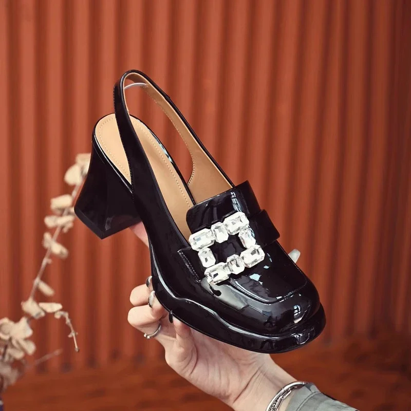 High Quality Female Shoes Autumn Women's Pumps Fashion Square High Heels Casual Wedges Platform Pumps Office Lady Shoes Zapatos