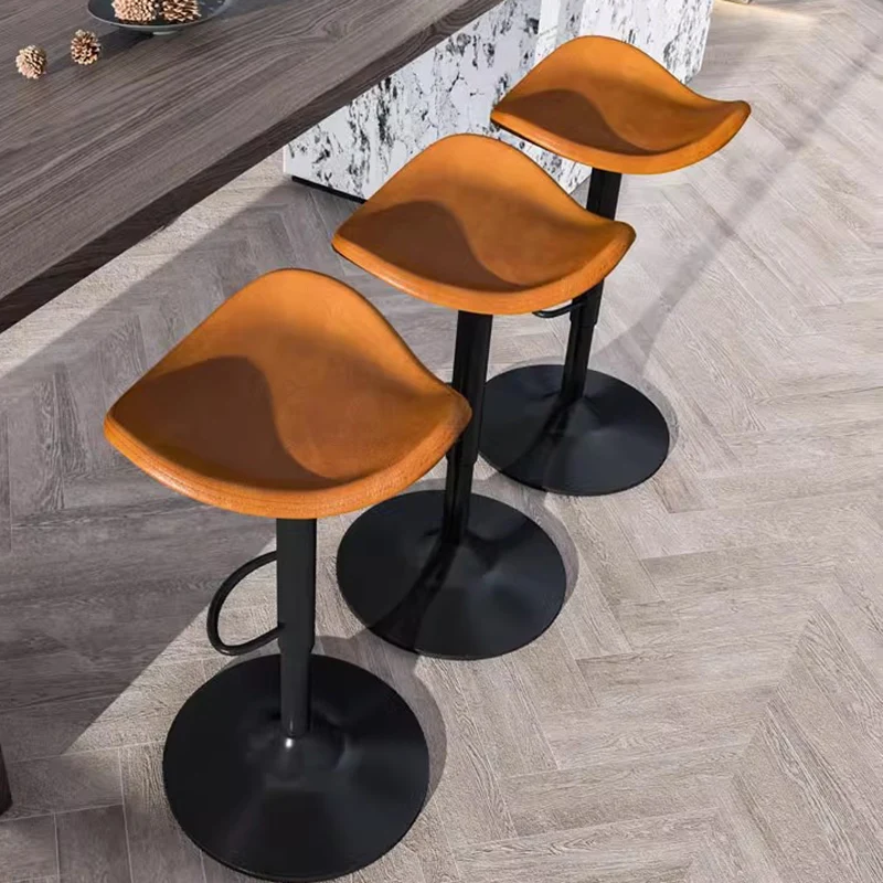 

Luxury Counter Bar Stools Ergonomic Standing Reception High Bar Stools Designer Nordic Taburete Cocina Coffee Shop Furniture