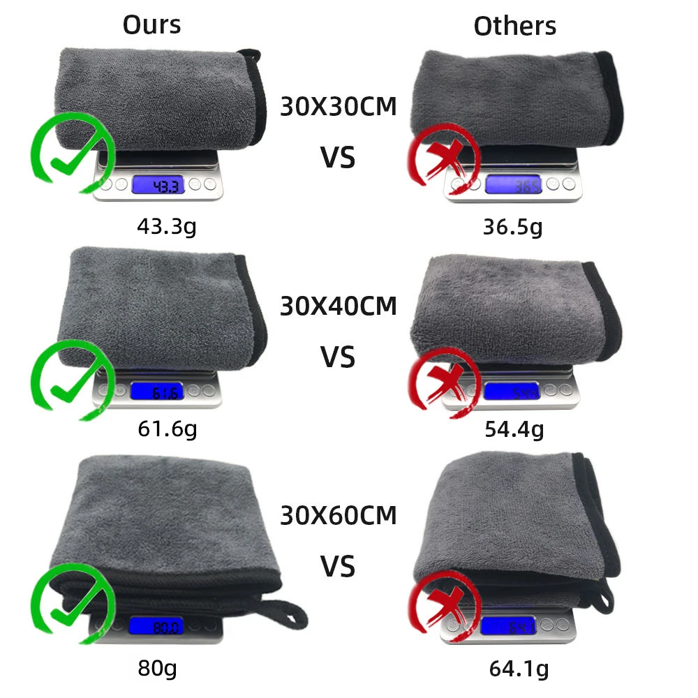 Microfiber Towel Car Microfiber Cloth Wash Towel Cleaning Cloth Car Wash Drying Auto Detailing