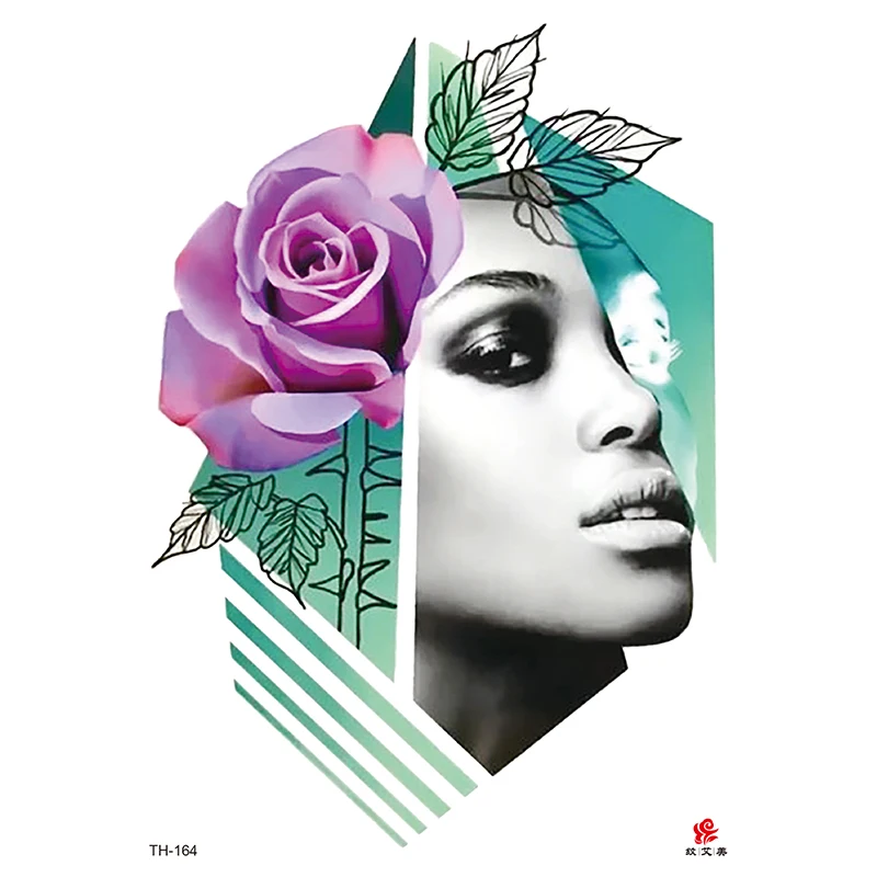 Waterproof Tattoo Stickers Men Women Durable Flower Arm Sexy