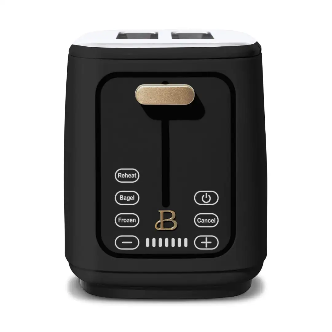 

2-Slice Toaster with Touch-Activated Display, Black Sesame by Drew Barrymore