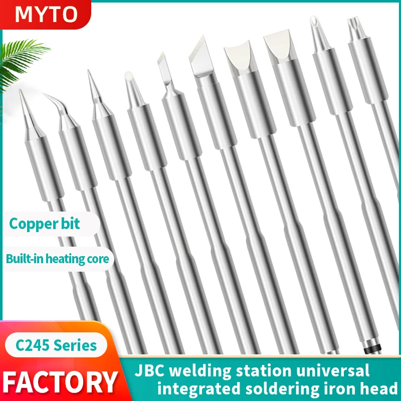 MYTO 1PCS C245 시리즈 납땜 인두 팁 C245-768/944/966/1.5k/056..