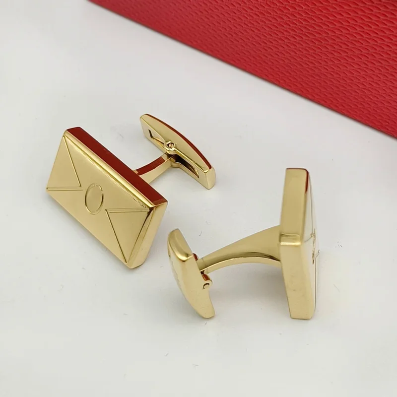 Luxury CT Rectangle 316 Stainless Steel Line Cuff Links 4 Colors Business Suit Shirts CuffLinks Classic Buttons Box Set
