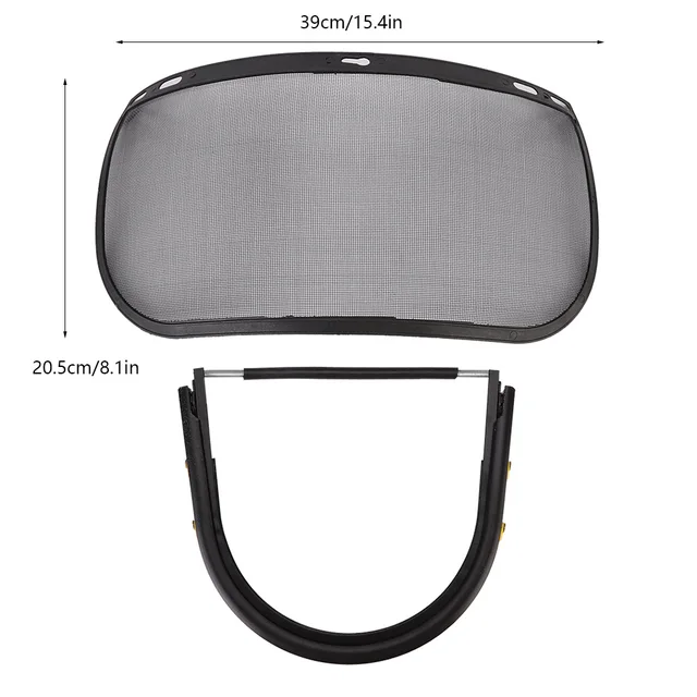 Fűnyírói Védő Sisak Teljes Háló Biztonsági Arcmaszk Pajzsmaszk Viztora Erdészeti Kertészeti Szemvédelem Új - Image 6