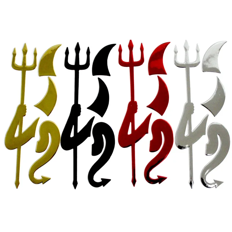 Car Stickers 1 PC Car Sticker Funny Fashion 3D Little Devil Demon Styling Universal Auto Emblem PVC Decals Decoration DIY Accessories