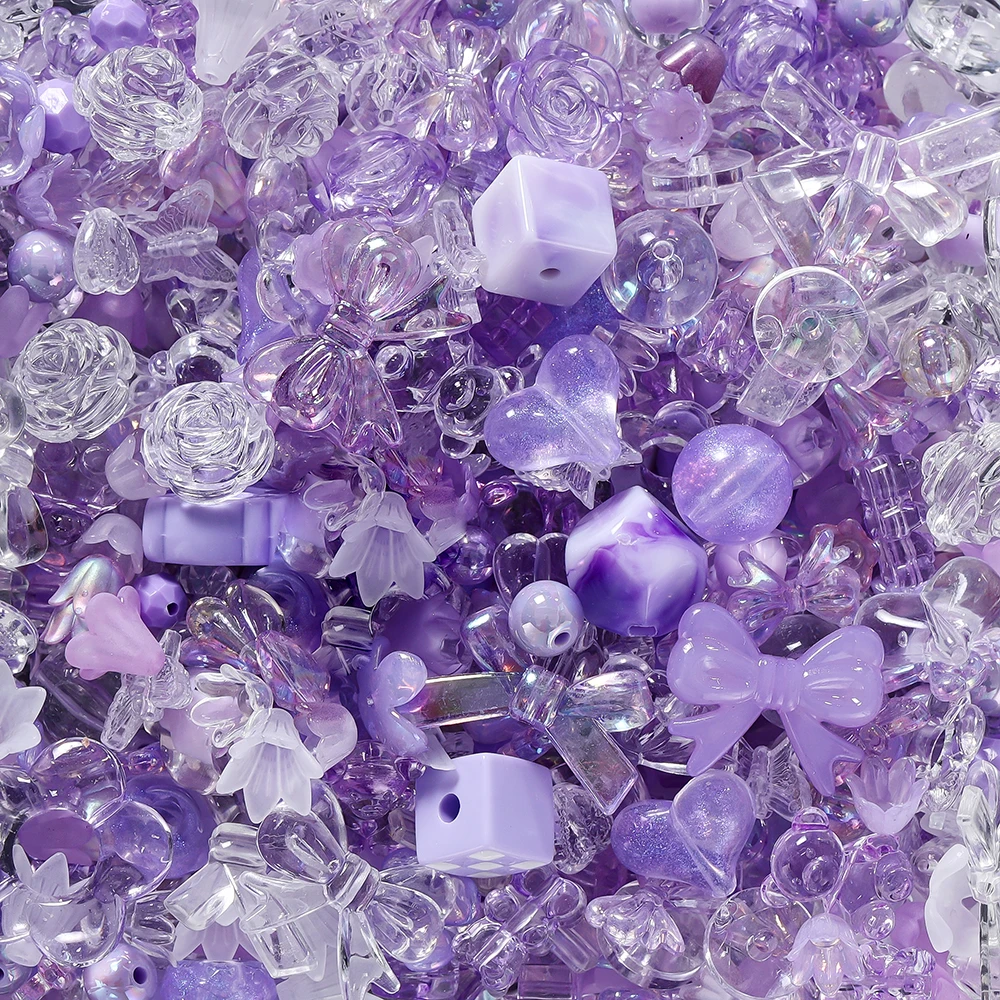 Colorful Bowknot, Star, Heart, and Butterfly Acrylic Beads