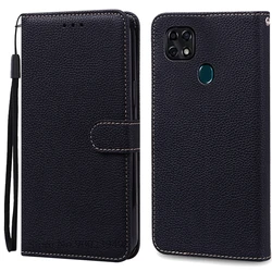 Leather Wallet Flip Case | Stylish Book Cover Coque s for ZTE Blade 20 Smart (Black)