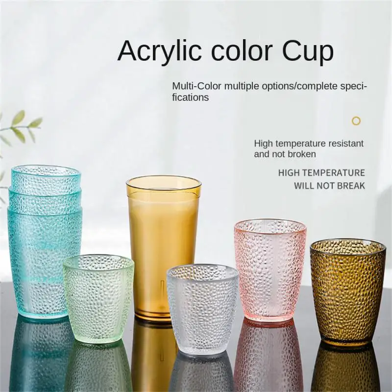 Acrylic Drinking Glasses Set Reusable Drink Tumblers Unbreakable Reusable Plastic Cups 270ML Dishwasher Safe tumbler cup