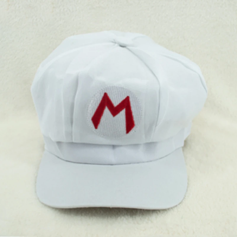 Anime Super Mario cappello berretto Luigi Bros lettera stampata Costume da  Baseball Cosplay per cappelli per adulti gioco FC regalo per bambino