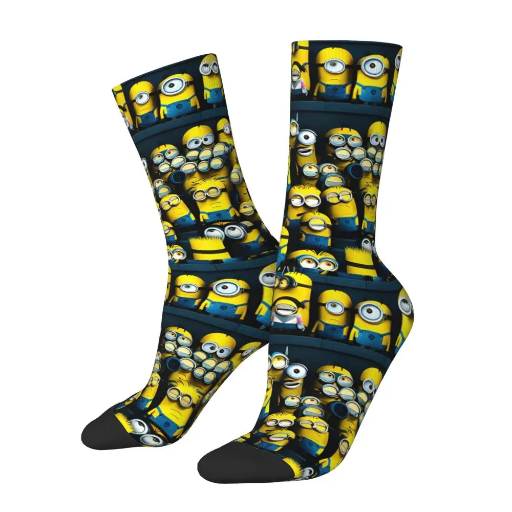 Custom Cool Print M- Minions Cartoon Socks for Women Men Stretchy Summer Autumn Winter M- Minions Bananas Crew Socks 132 S2d9fe50cbccf41918feb09d39e355b3dN