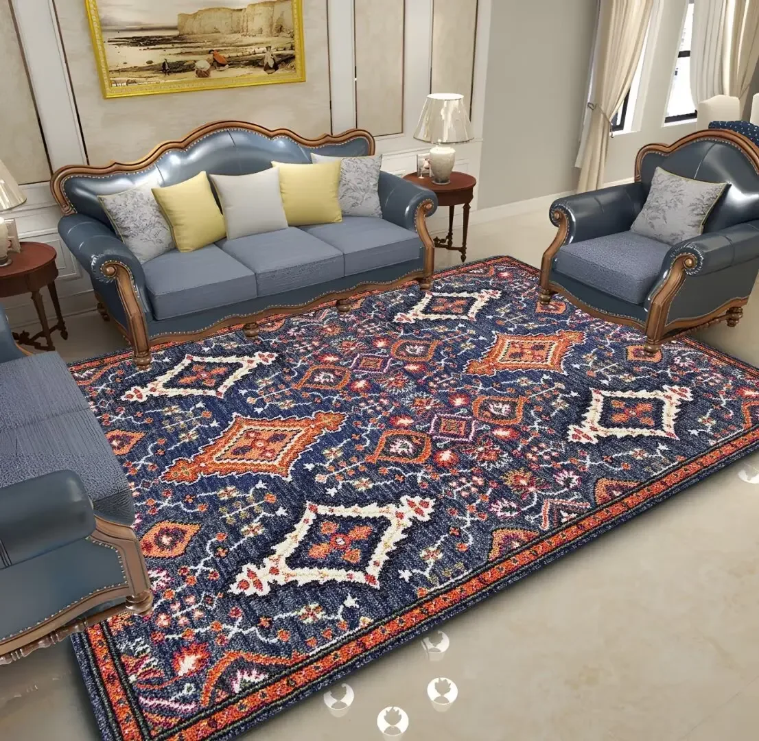 Bohemia Deluxe Living Room Rugs Decoration Bedroom Anti Slip Floor Mats Large Area Carpet Lounge Rug Persian Carpet Washable 3