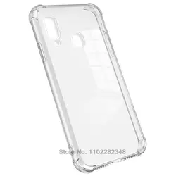 Transparent Silicone Shockproof Phone Case - Clear Back Cover - Galaxy A20e (Clear TranSparent)