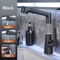 Pull Out Lift Kitchen Faucet 360° Rotatable Bathroom Basin Faucet Stainless Steel Kitchen Sink Faucet with Pull Out Sprayer 5