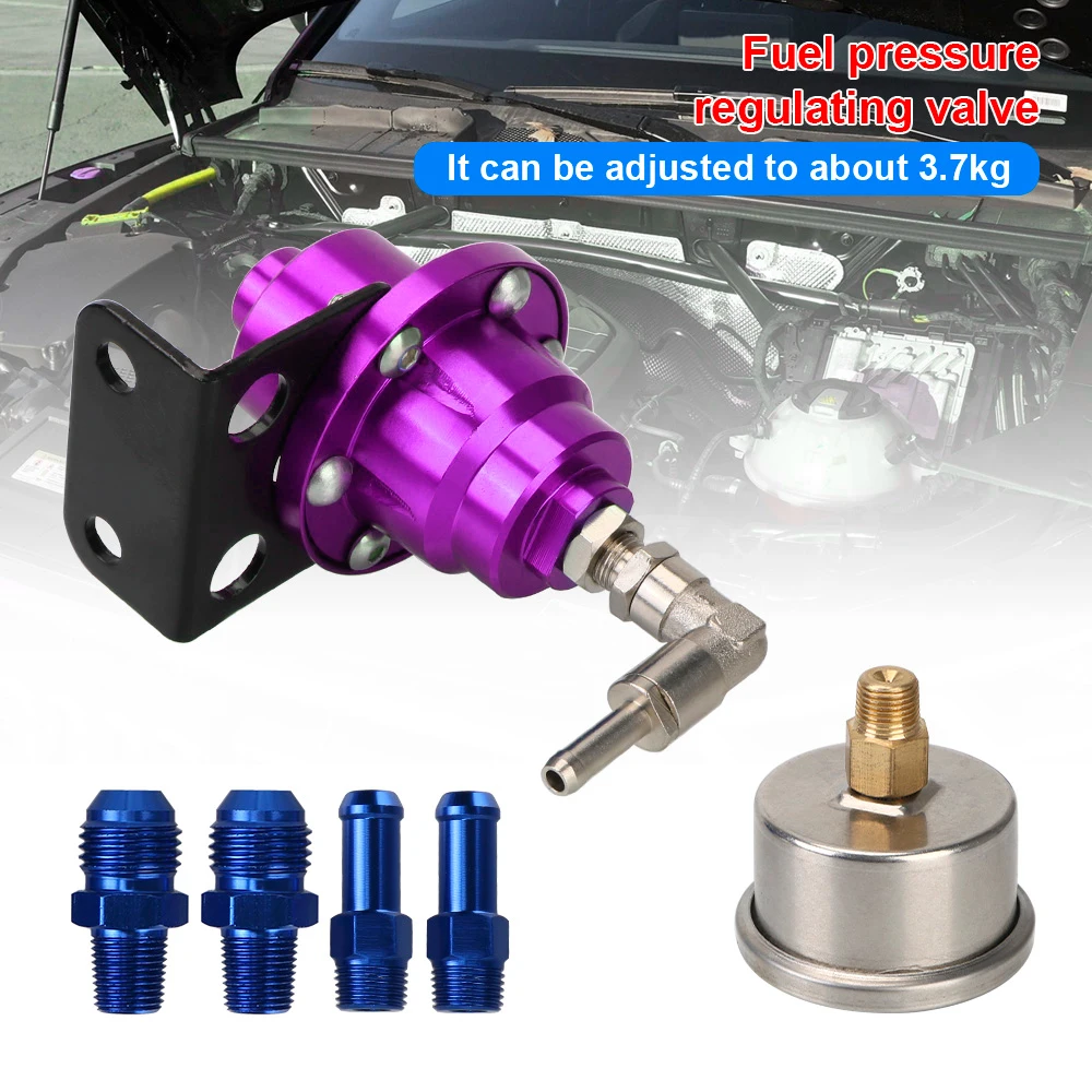 Fuel Pressure Regulator Universal SARD Style Adjustable Jdm Turbo With Original Gauge AN6 1/8 NPT Fitting Car Accessories fuel pressure regulator