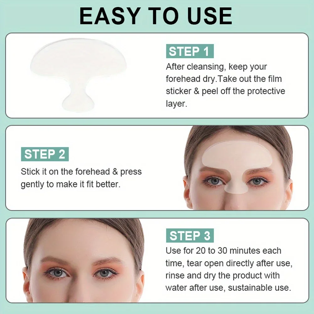 6PCS Reusable Face Silicone Pads for Wrinkles Overnight Hydrating Anti Aging Patche Face & Under Eye Smoothing Mask For Women