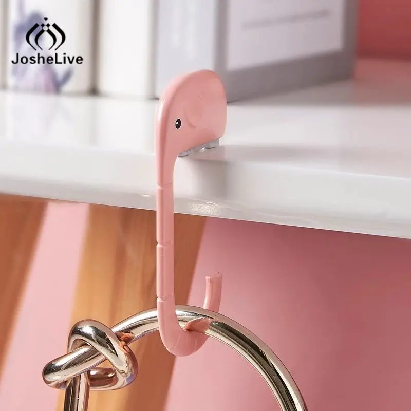 

Travel Portable Plastic Bag Cute Elephant Hook For Hanging Decorative Table Purse Bag Hooks Wall Hanger Holder Handbag Hanger