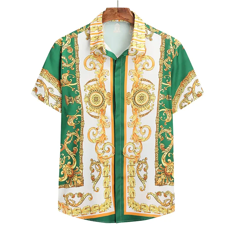 Unisex 2024 Breathable Hawaiian Shirts Baroque French Men's Shirts 3D Printi High Fashion Street Loose Men's Streetwear Shirts 5