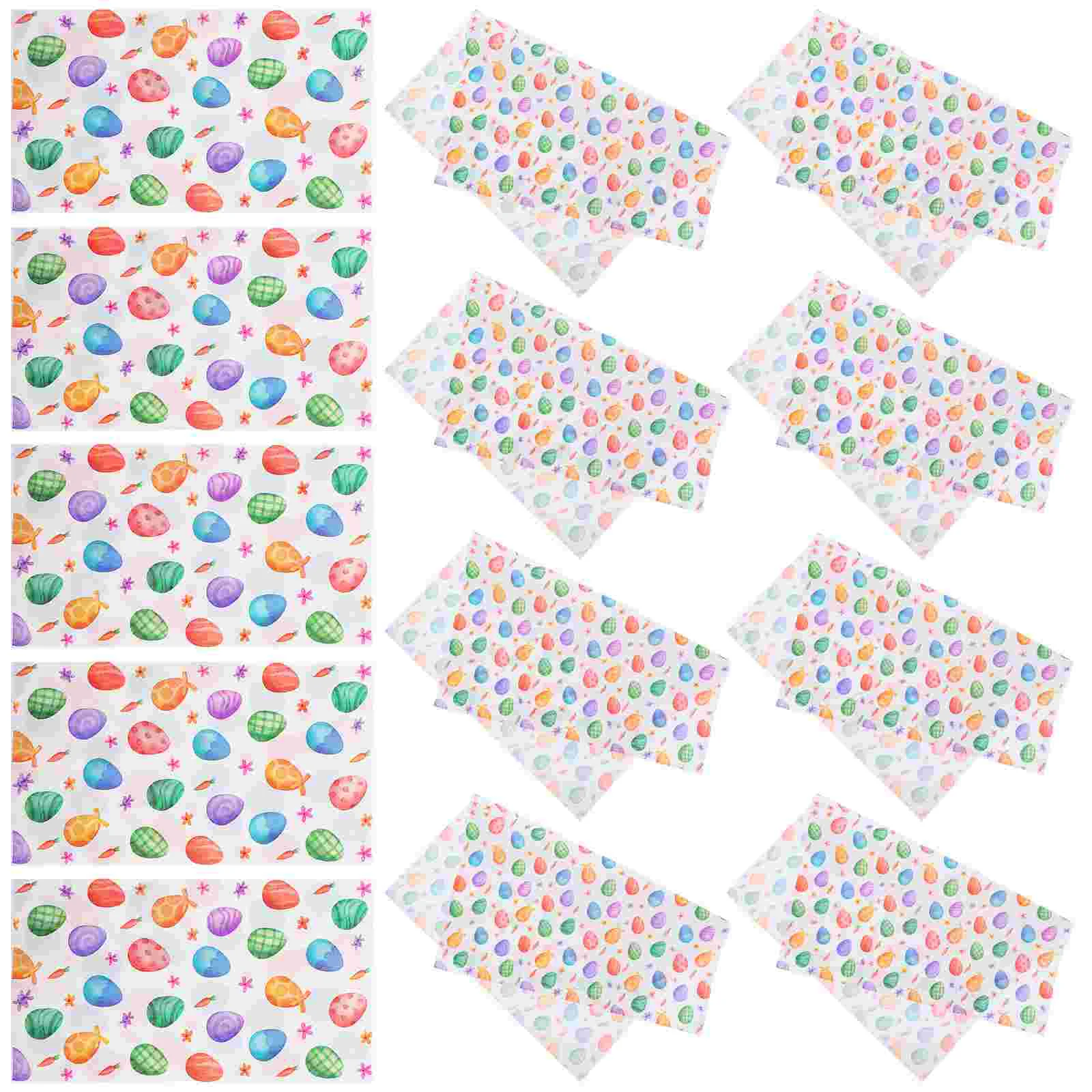 20 Pcs Easter Napkin Decorative Egg Wreath Kids Party Napkins for Decoupage Seat Fish Holiday Paper Child