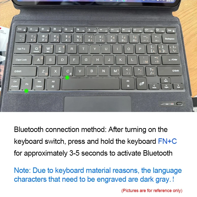 Smart Touchpad Magic Keyboard For Lenovo Xiaoxin Pad Pro 12.7 12.7inch TB-375FC Case Wireless Keyboard with Stand Holder