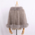 Luxury New Genuine Mink Fur Knitted Shawl Wrap Opera Cape Fox fur Triming women Lady mink fur coat Jacket Stole Amice Pashmina #4