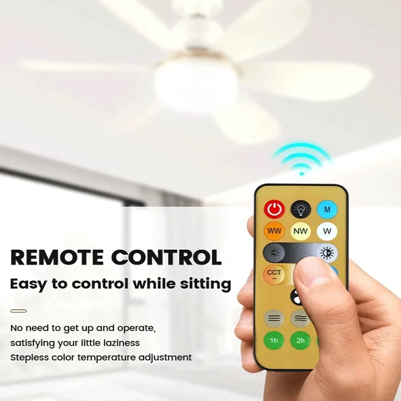 Smart 2 In 1 Ceiling Fan With Remote Control Dimming Energy-saving Lighting E27 Silence Fan Lights Bedroom Living Room Kitchen electric fan ceiling fan led ceiling fan lights led fan light