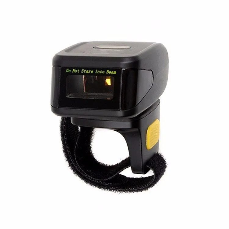 Scanner de Código de Barras sem Fio qr Leitor de Código de Barras Anel Dedo Inventário Contador Coletor de Dados Scanners de Código de Barras Pdf 417 1d 2d - Imagem 2