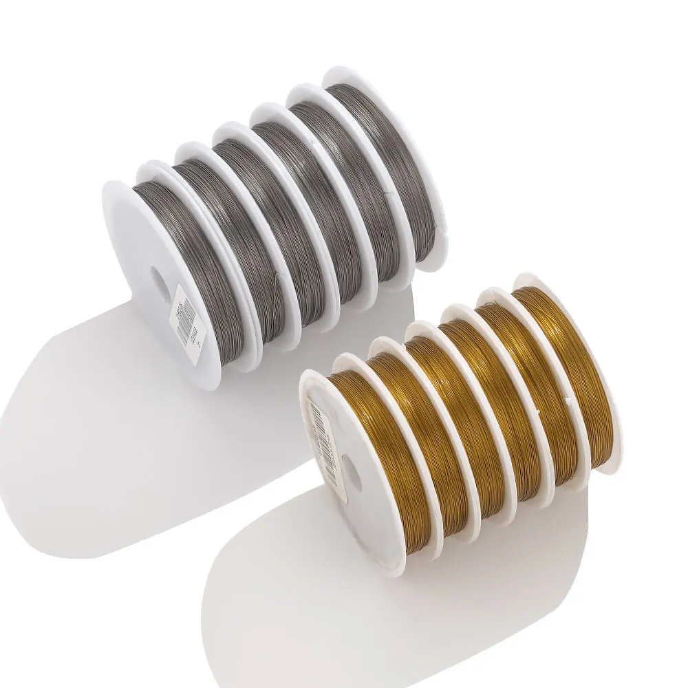 50m/Rolle 0,35-0,8mm Edelstahl draht beständig starke Linie für die Schmuck herstellung liefert Tiger Schwanz Perlen Draht Zubehör – Detail 1