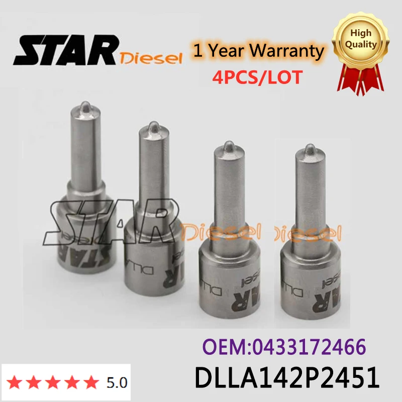 STAR Diesel 4 * DLLA142P2451 0433172466 форсунка для общей топливной магистрали 0 433 172 466 Cummins 0445120369
