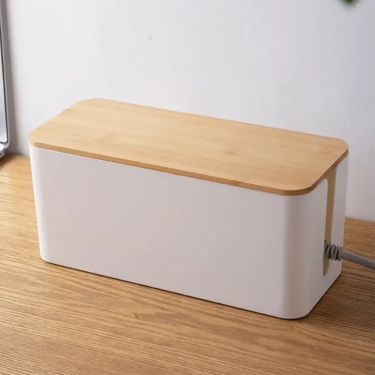 케이블 보관함 전원 스트립 케이스 나무 전력선 와이어 관리 주최자 방진 충전기 소켓 네트워크 라인 보관함