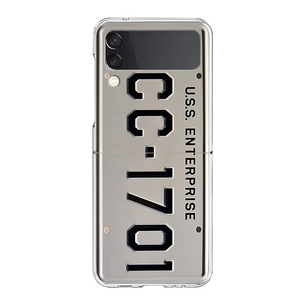 Vintage Humor License Plate Design Hard PC Transparent Phone Case