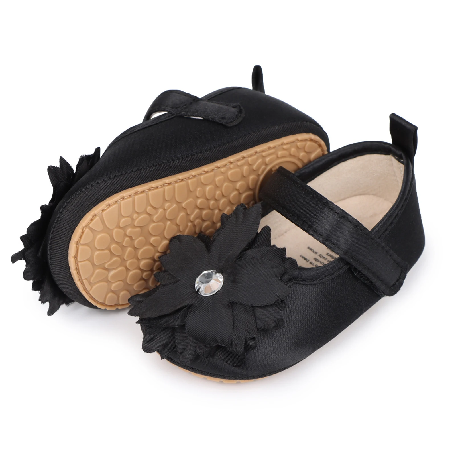 0-18M Newborn Baby Girls Shoes Princess Flower Anti-slip Soft Sole Bottom First Walker Shoes Toddler Infant Crib