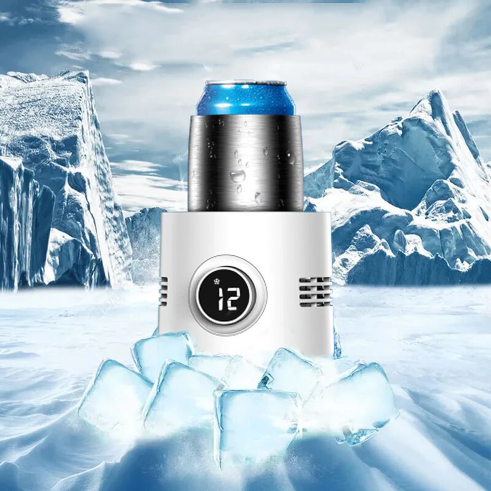 

Mini Car Refrigerator Rapid Cooling and Heating Cup Drinks Cup Portable Cooler Compact Refrigerator for Car Truck Kitchen Home U