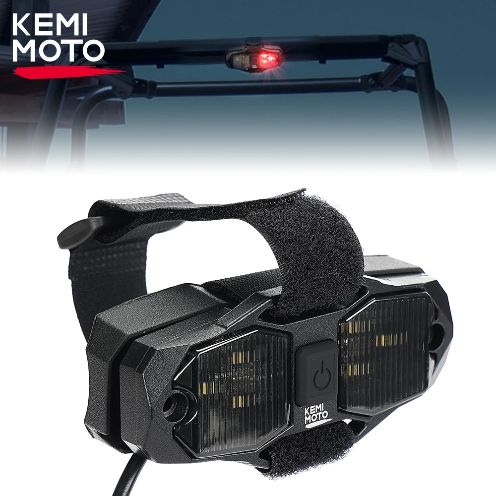 KEMiMOTO UTV Vehicle Cab Dome LED Light White Bright Waterproof Compatible with Polaris RZR Ranger Can-Am Maverick Defender defender soundway white 1 0