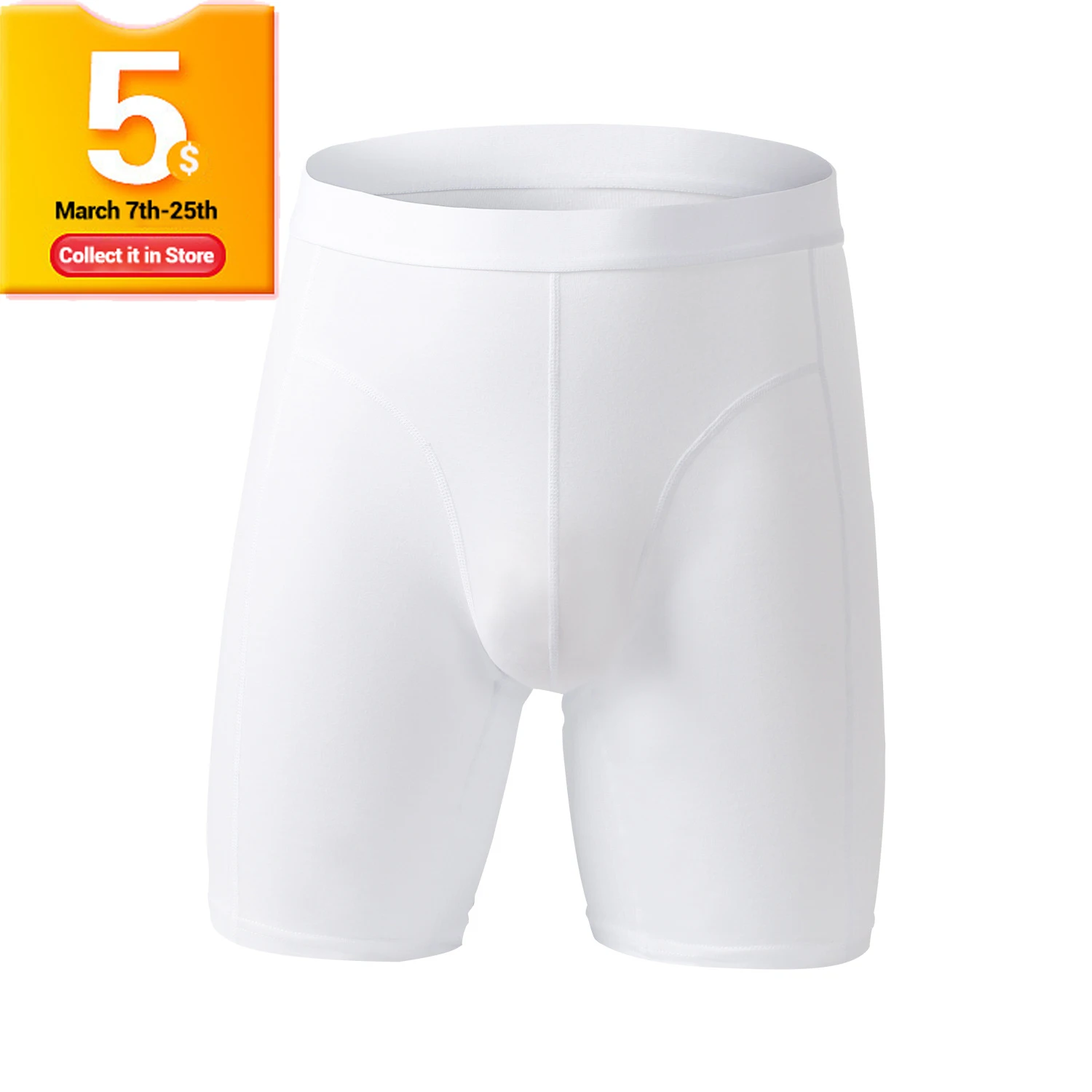 TOQUCL Curve Cotton Men's Underwear Extended Long Leg Sports Fitness Boxer Men's Boxershorts Underpants Sexy Pouch Panties