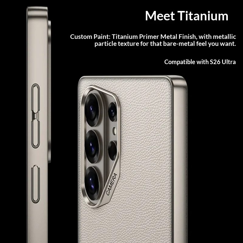 PU Leather Case with Plating Camera Protection and Soft Cover