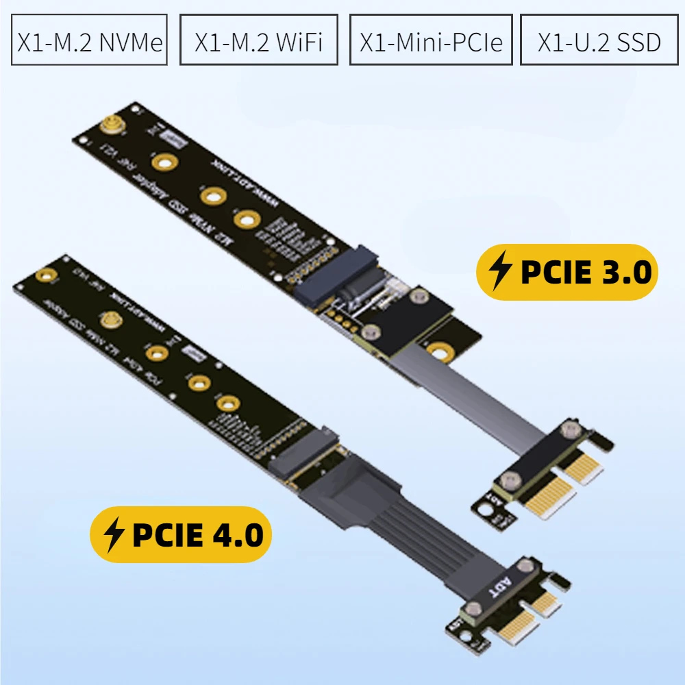

Новый M.2 MKey SSD к PCIe 4,0 3,0x1 PCI-Express адаптер переходник карта гибкий ленточный кабель для M2 NVMe твердотельный Удлинительный кабель