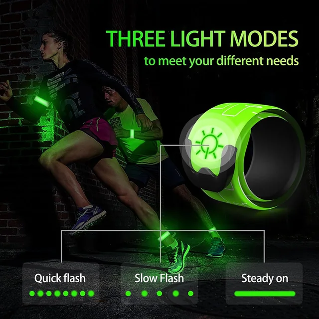 Rechargeable LED Light Band Night Running Armband Cycling Warning Wristband Safety Armband Outdoor Sports Safety Arm Belt Leg 2