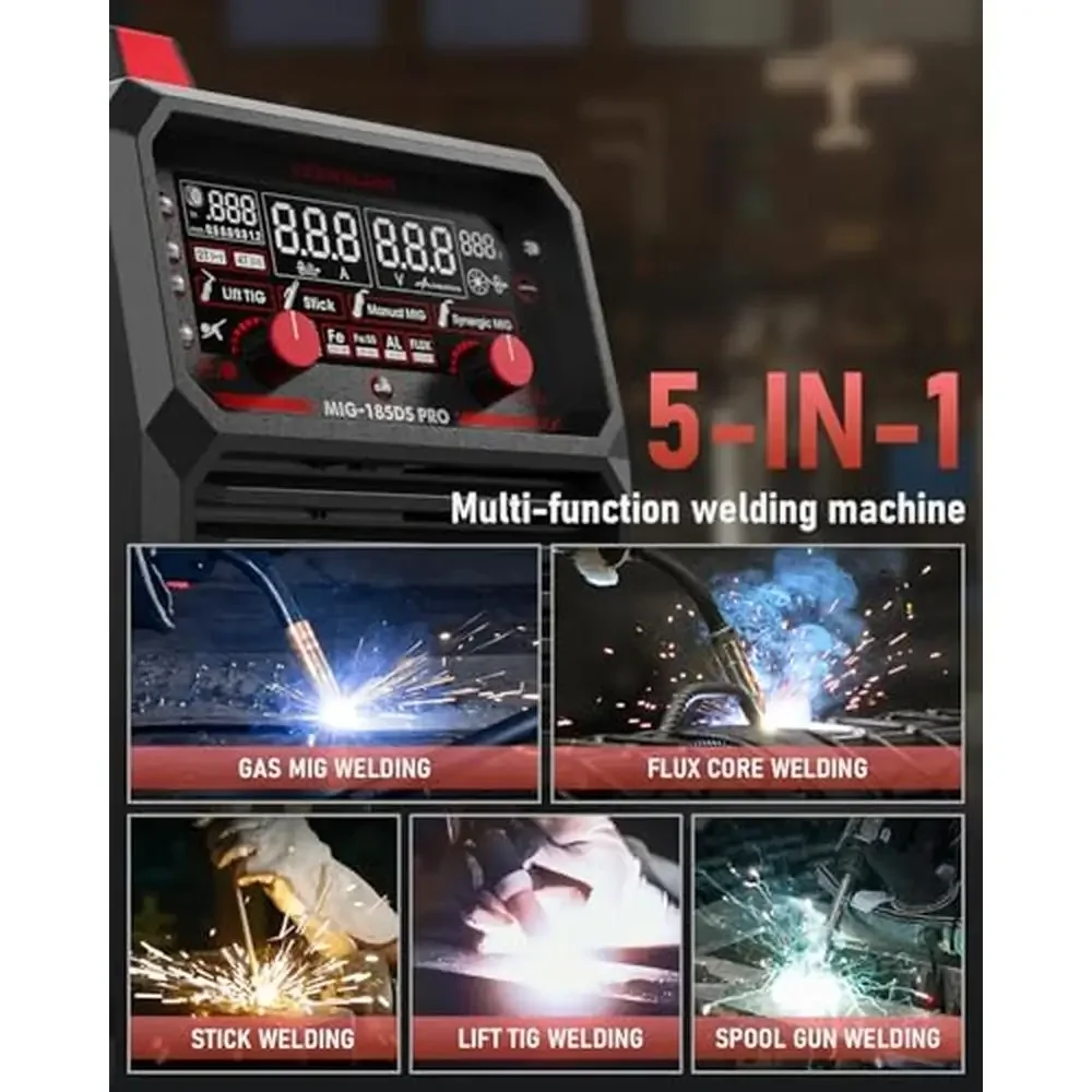 5-in-1 Multi-process Welding Machine Aluminum MIG Welder with Synergic Control Digital Display IGBT Inverter Technology 3