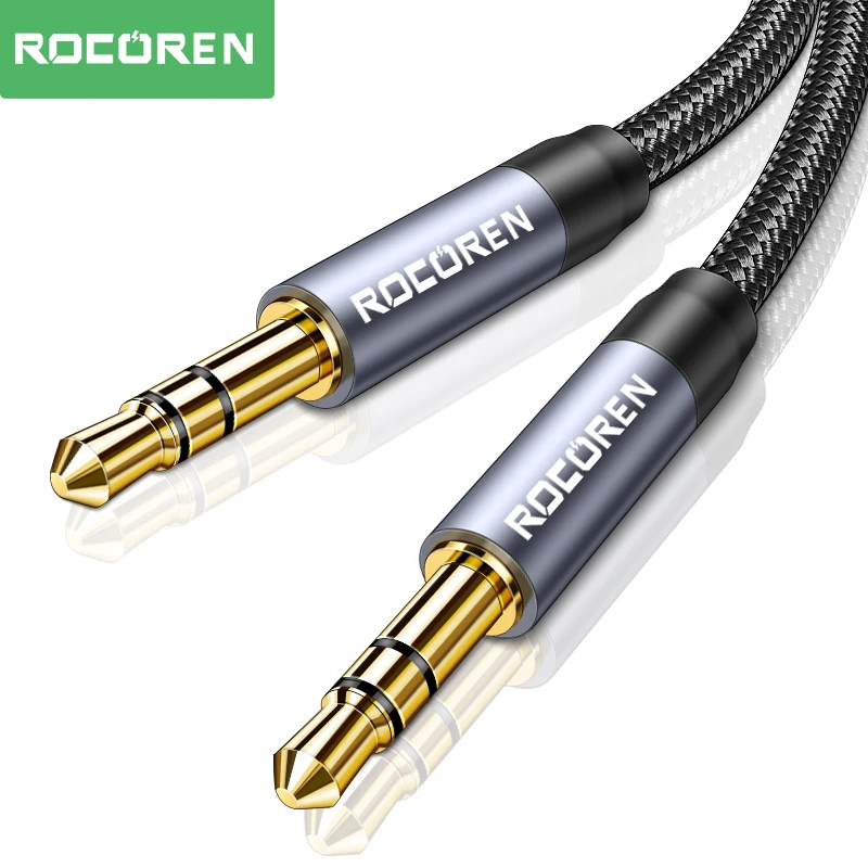 Rocoren 3,5-mm-Buchse Audio-Kabel buchse 3,5-mm-Audio-Aux-Kabel von Stecker zu Stecker für Telefon Kopfhörer Auto MP3-Lautsprecher Computer-Aux-Kabel 5 m