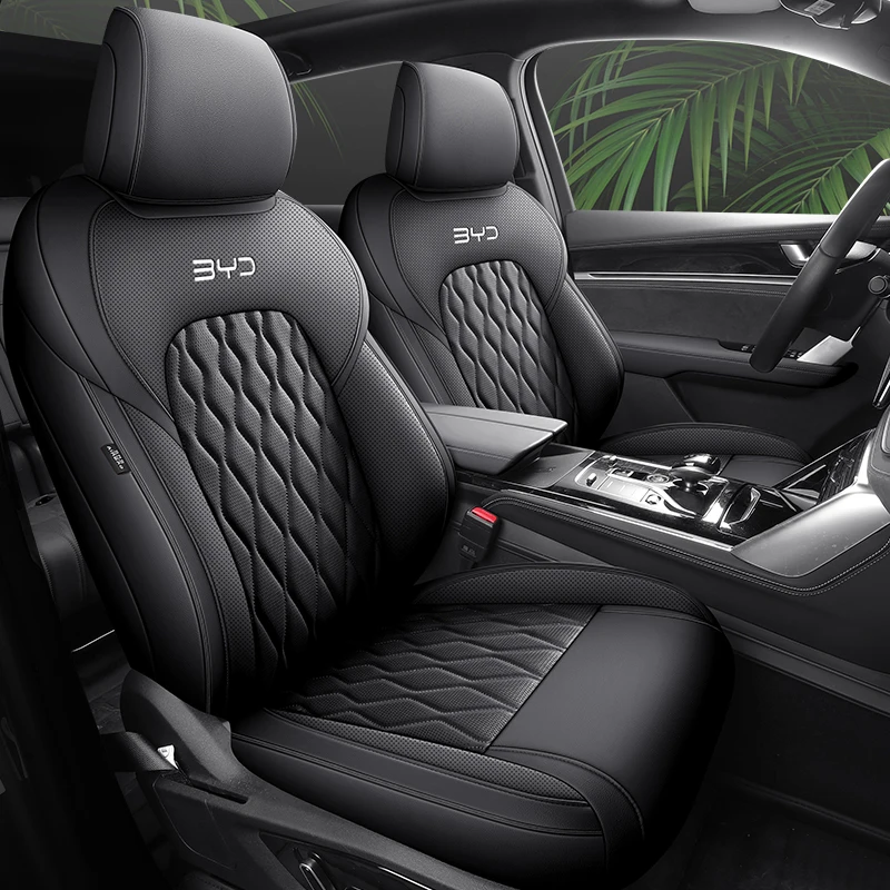 BYD Tang DMi DMP EV 5 6 7 용 맞춤형 카시트 커버, 전면 중간 및 후면 전체 세트