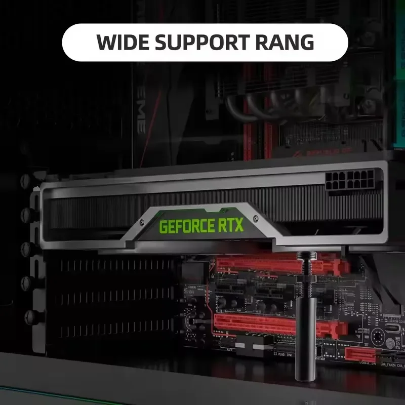 Graphics Card Stand Graphics Card GPU Holder Support Adjustable Telescopic Rotary Aluminum Video Card Bracket Stand Desktop PC Accessory
