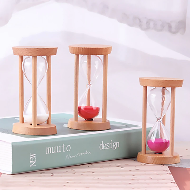 3/5 Min Wooden Hourglass Desktop Decoration Sand Clock Creative Timer Kid Game Gift Shower Timer 1pcs sand timer liquid hourglass timer colored hourglass