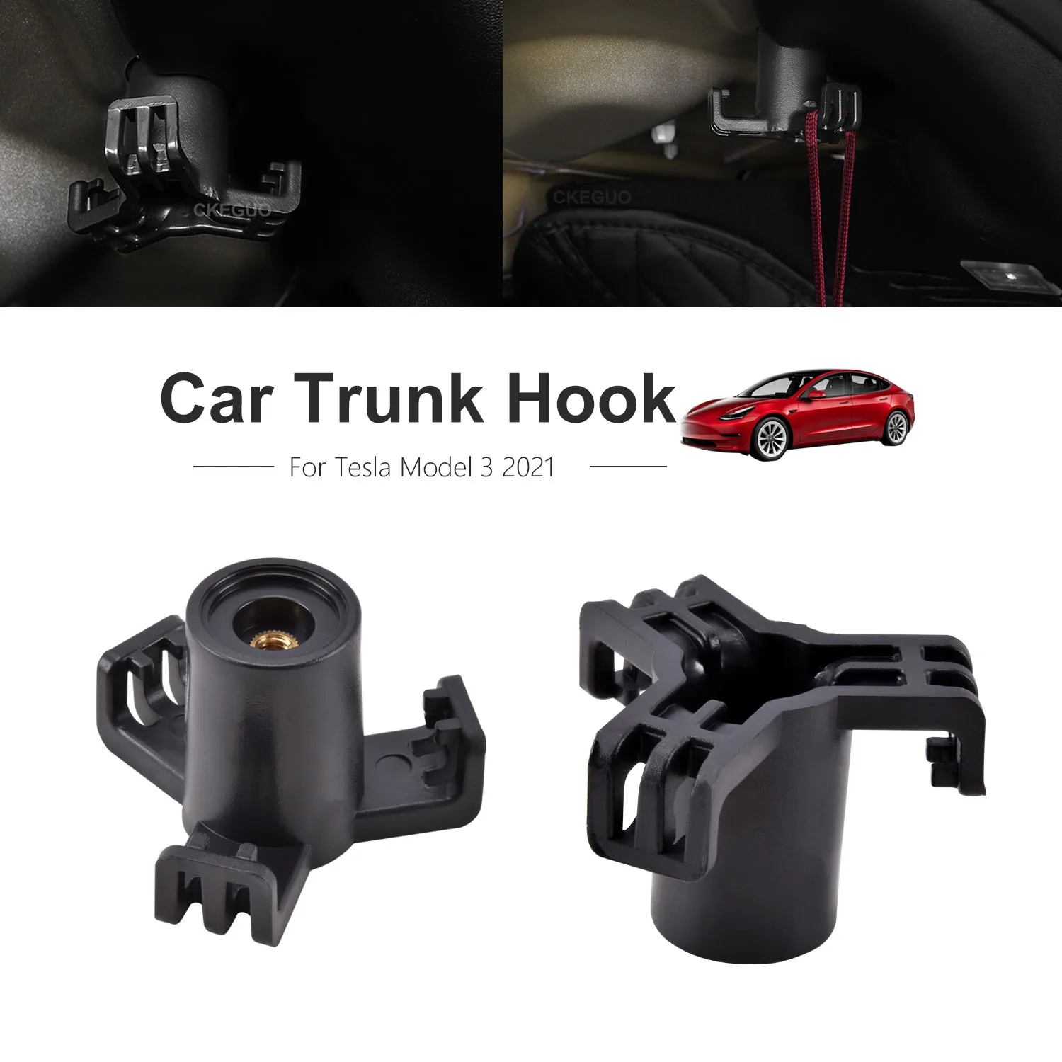 

1/2PCS Trunk Hook Car Pendant Trunk Grocery Bag Hook Luggage Compartment Glove Bag Hook for Tesla Model 3 Interior Accessories