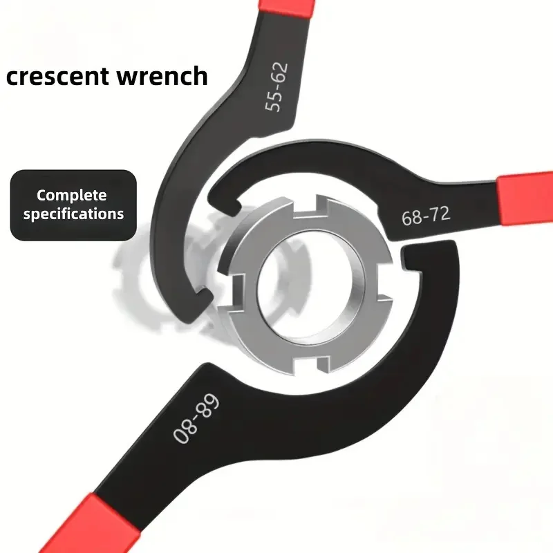 ชุดเครื่องมือประแจเกลียว 5 ชิ้น รูปตัว C ประแจกันลื่น รูปครึ่งวงกลม สำหรับซ่อมรถจักรยานยนต์ รถยนต์ ประแจปรับโช้ค เครื่องมือช่าง 1