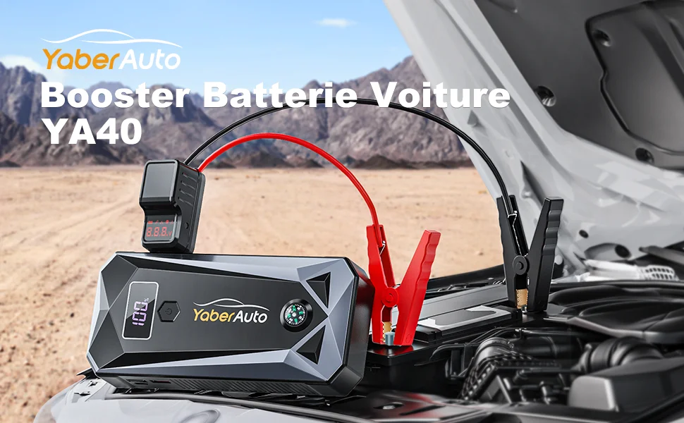 BuTure Booster Batterie, 2000A 22000mAh Portable Jump Starter, Démarrage de  Voiture (Jusqu'à 8.0L Essence 8.0L Gazole), Charge Inverse et Inversion de  polarité, Lamp LED, Écran LCD - AliExpress