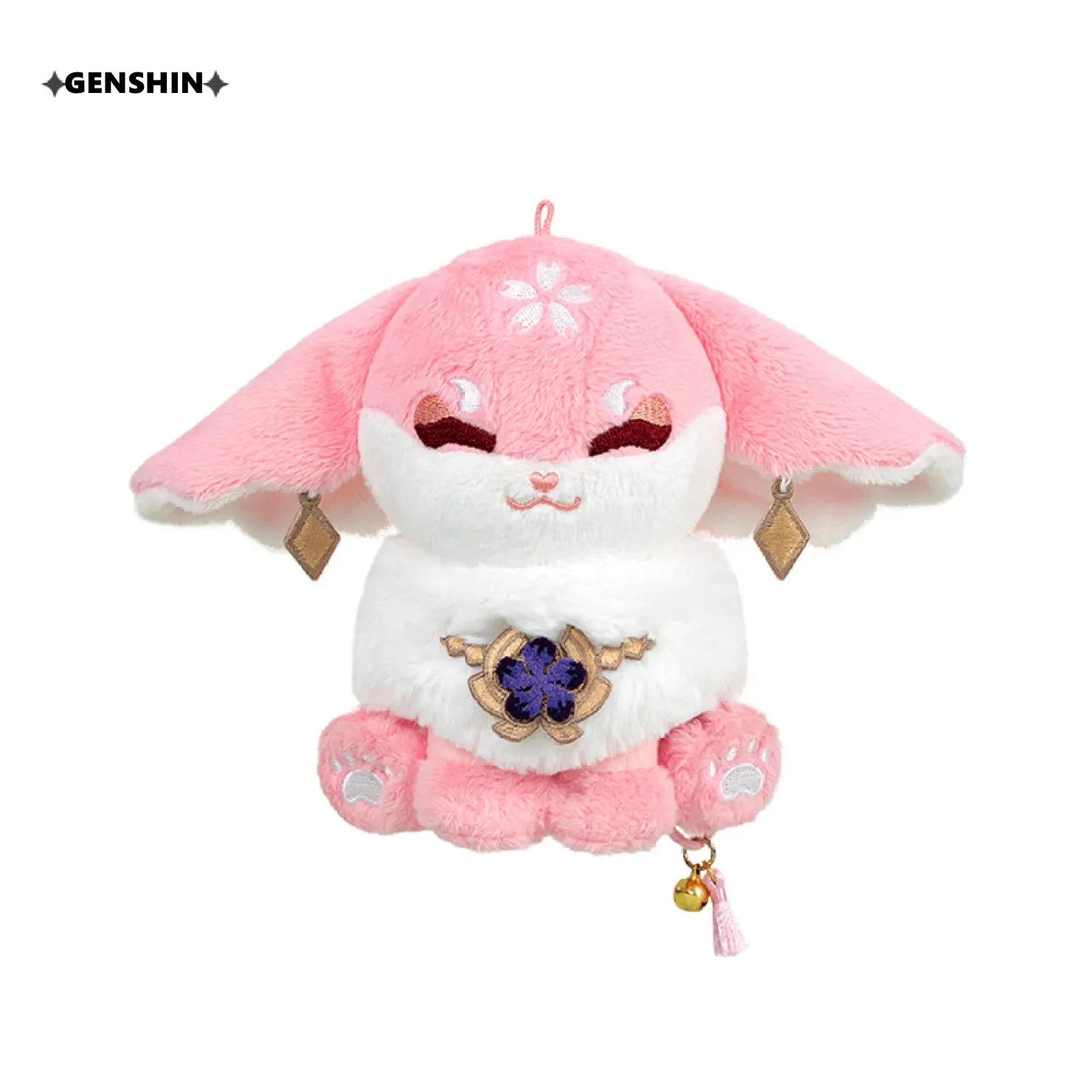 [Genuine] Game Genshin Impact Yae Miko Cosplay Diy Plush Pendant Kawaii Pink Backpack Charms Anime Cartoon Accessories Kids Gift